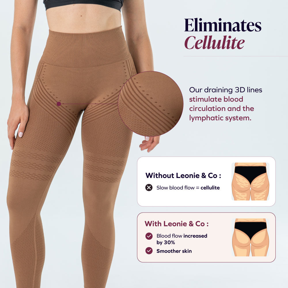 3D Leggings | Chocolate Brown